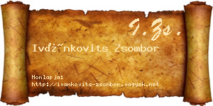 Ivánkovits Zsombor névjegykártya